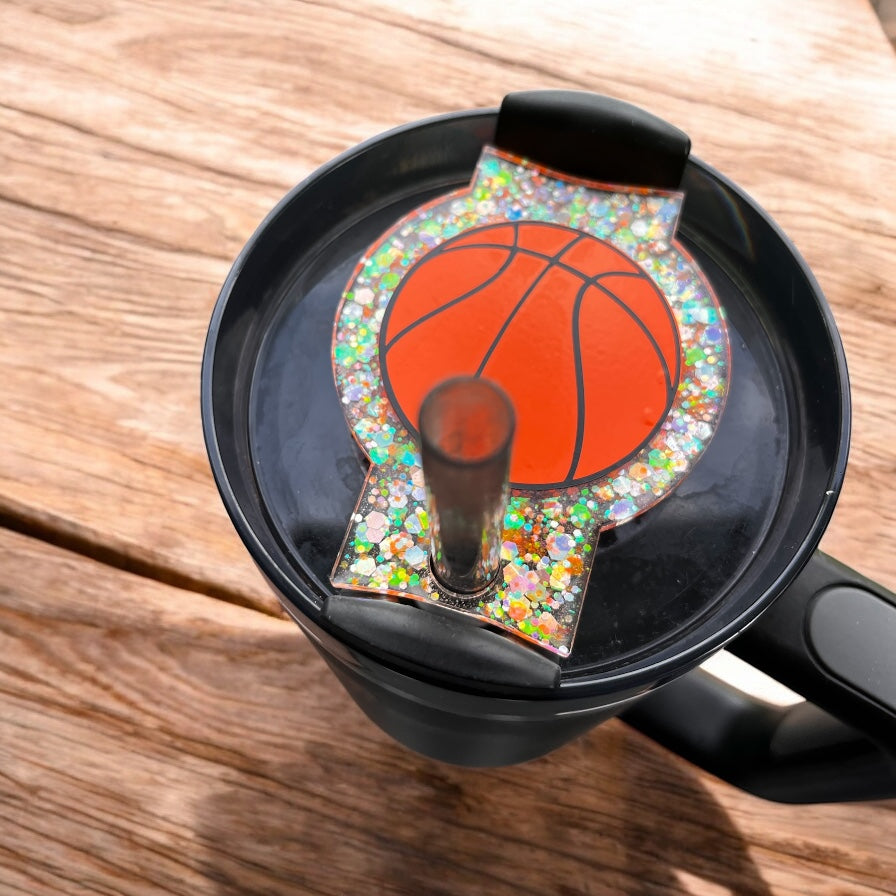 Basketball Glitter 40oz Stanley Topper