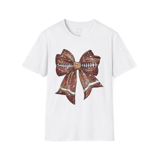 Football Bow Unisex T-Shirt | Sports Fan Apparel, Game Day Shirt, Gift for Him/Her, Casual Wear, Holiday Outfit
