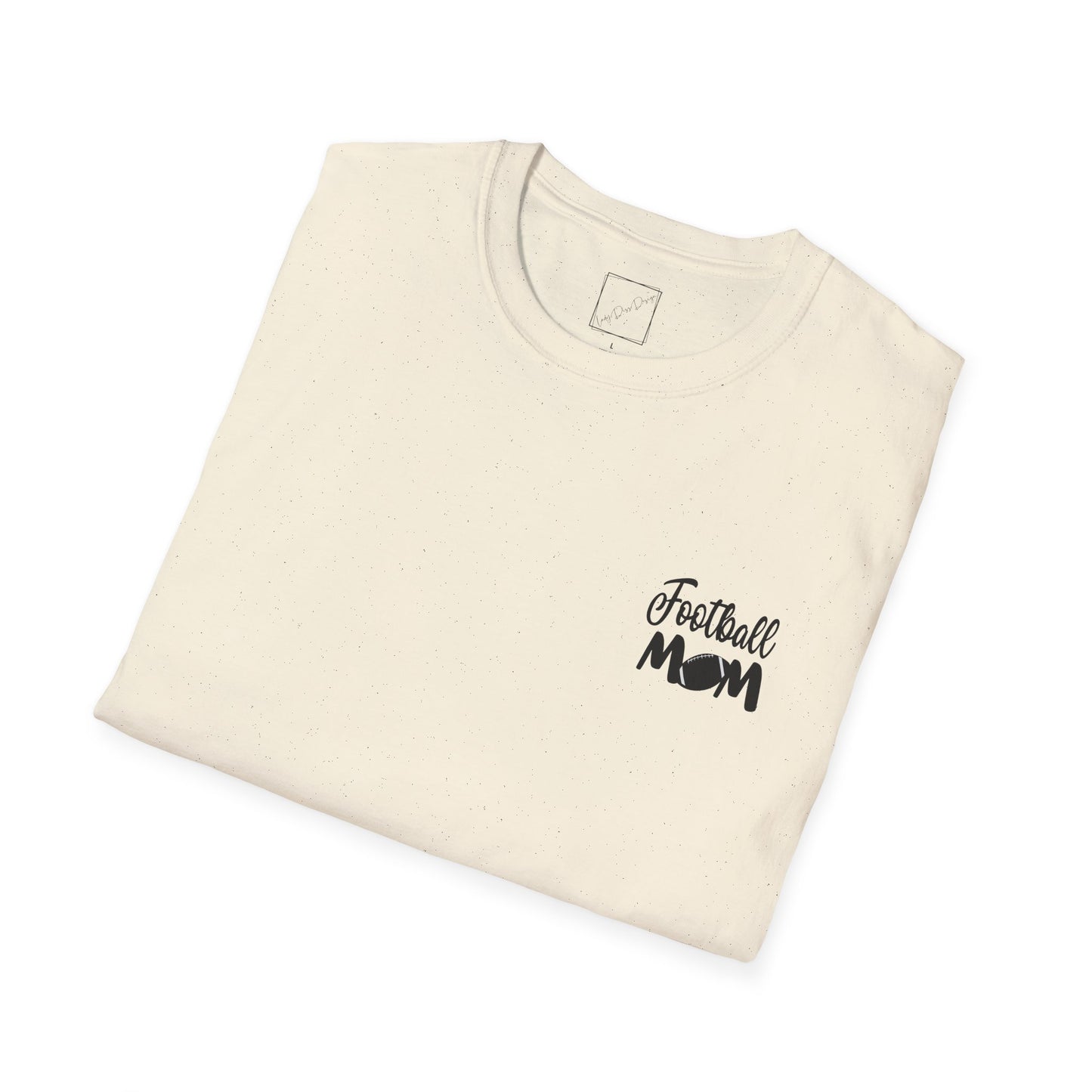 Football Mom T-Shirt, Unisex Softstyle Tee for Sports Moms, Gift for Football Fans, Casual Wear, Team Spirit Apparel