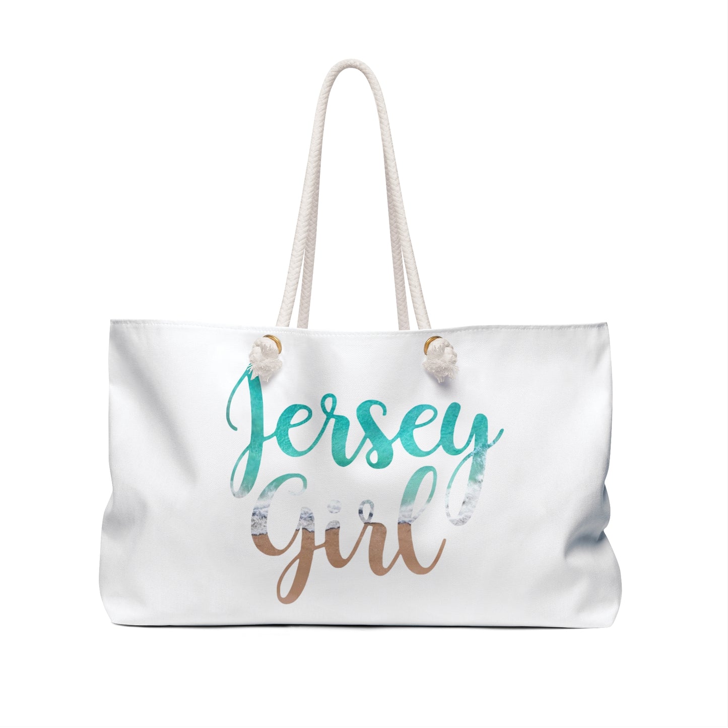 Jersey Girl Canvas Weekender Bag - Perfect for Travel, Beach Days, Gifts, Gym, or Daily Use