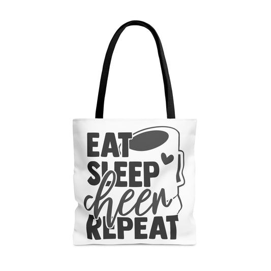 Eat Sleep Cheer Repeat AOP Tote Bag