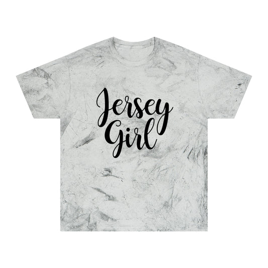 Jersey Girl Color Blast T-Shirt, Unisex Graphic Tee, Trendy Casual Wear, Gift for Her, Summer Vibes, Unique Jersey Gift