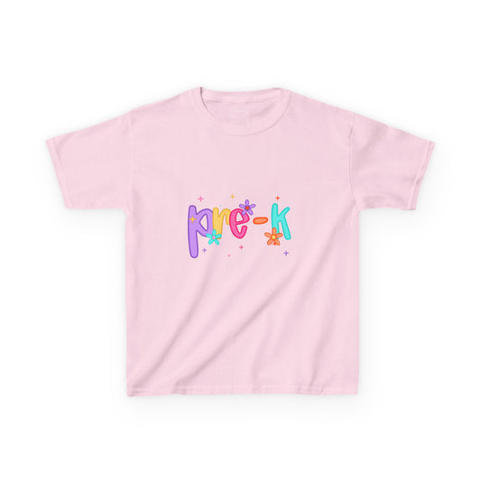 Colorful Pre-K Kids Heavy Cotton™ Tee | Fun T-Shirt for Preschool, Birthday Gift, Playtime Outfit, Toddler Apparel, Summer Wear