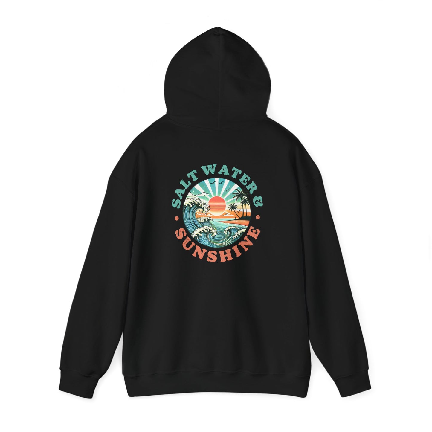 Beach Vibes Hooded Sweatshirt, Cozy Pullover, Summer Apparel, Gift for Beach Lovers, Casual Hoodie, Fun Vacation Wear