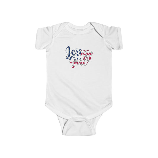 Jersey Girl USA New Jersey Infant Bodysuit - Cute Jersey Girl Design, Baby Shower Gift, Newborn Apparel, Toddler Clothing, State Pride Outfit