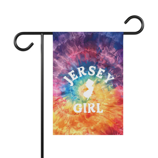 Vibrant Garden Banner, Jersey Girl Garden Flag, Colorful Outdoor Decor, Tie-Dye Yard Decoration, Summer Home Accessory