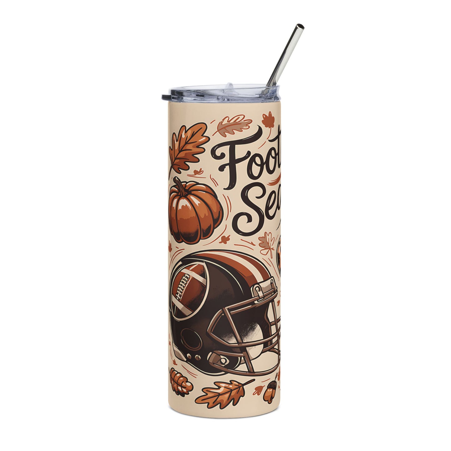 Football Season Stainless Steel Tumbler, 20oz - Perfect for Fans, Tailgates, and Cozy Fall Days, Gift for Sports Lovers, Eco-Friendly [...]
