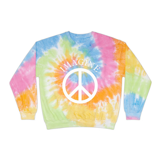 Peaceful Tie-Dye Sweatshirt – Cozy Unisex Fashion, Perfect Gift for Music Festivals, Casual Wear, Summer Parties, and Relaxation
