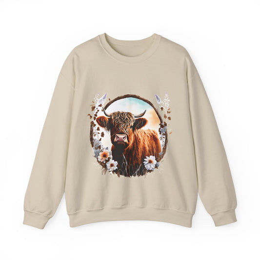 Highland Cattle Cow Unisex Heavy Blend™ Crewneck Sweatshirt