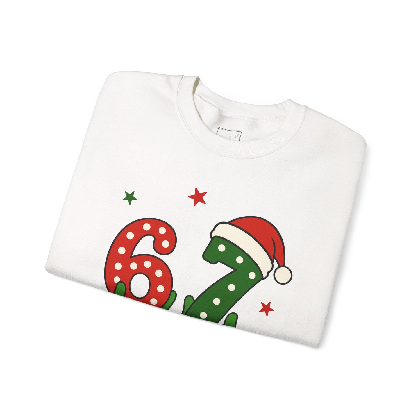 Christmas '67' Holiday Crewneck Sweatshirt – Festive Santa Gloves Design