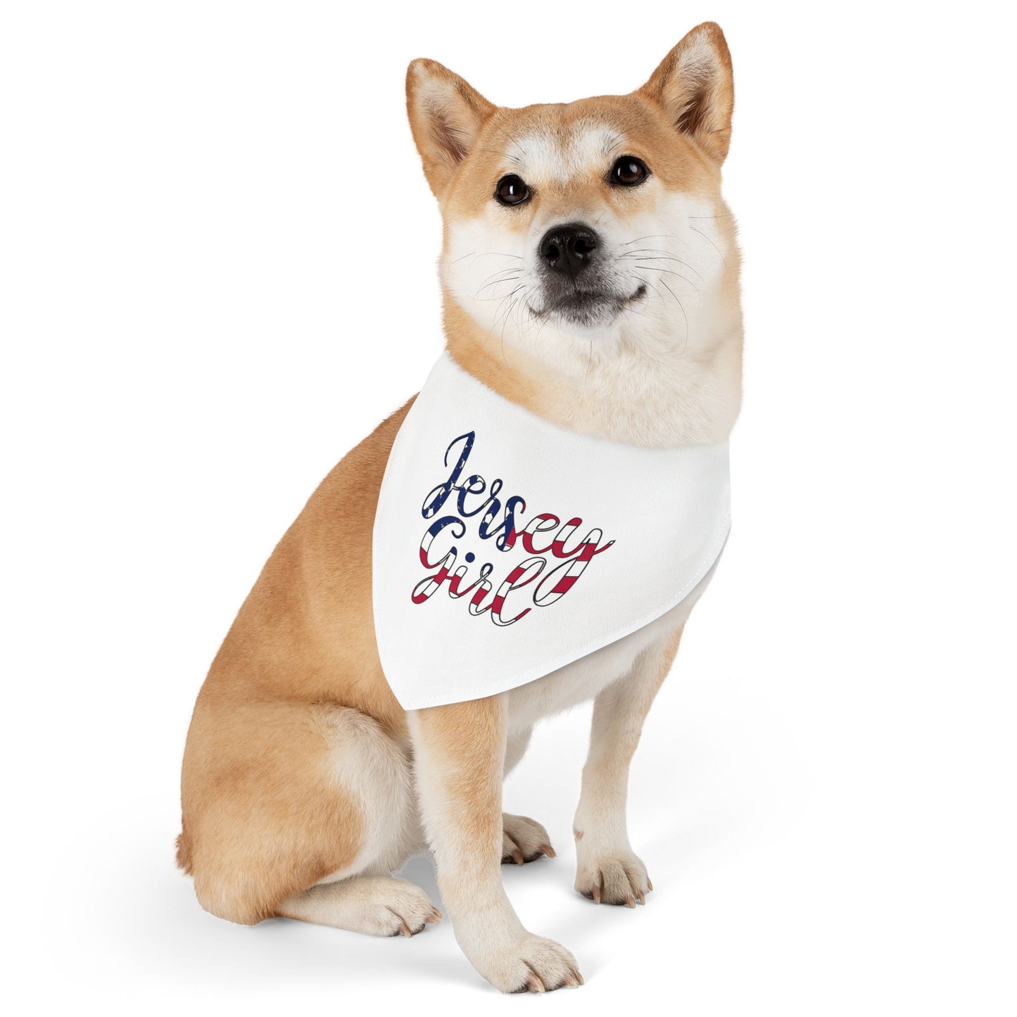 Jersey Girl Pet Bandana Collar, Dog Accessory, Puppy Fashion, Pet Gift, Holiday Apparel, 4th of July Dog Gear