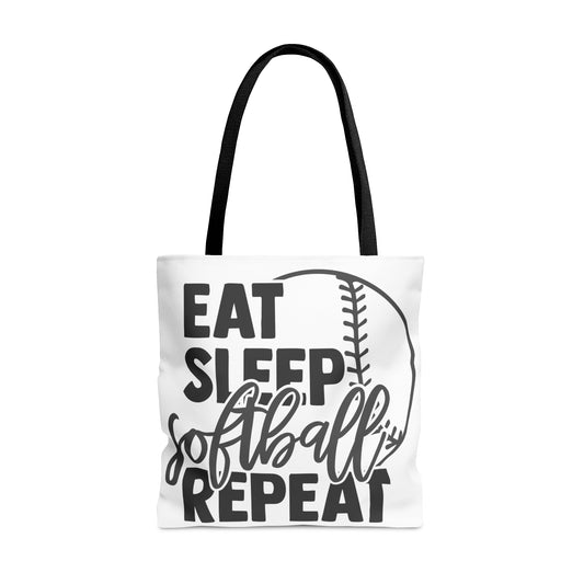 Eat Sleep Softball Repeat AOP Tote Bag