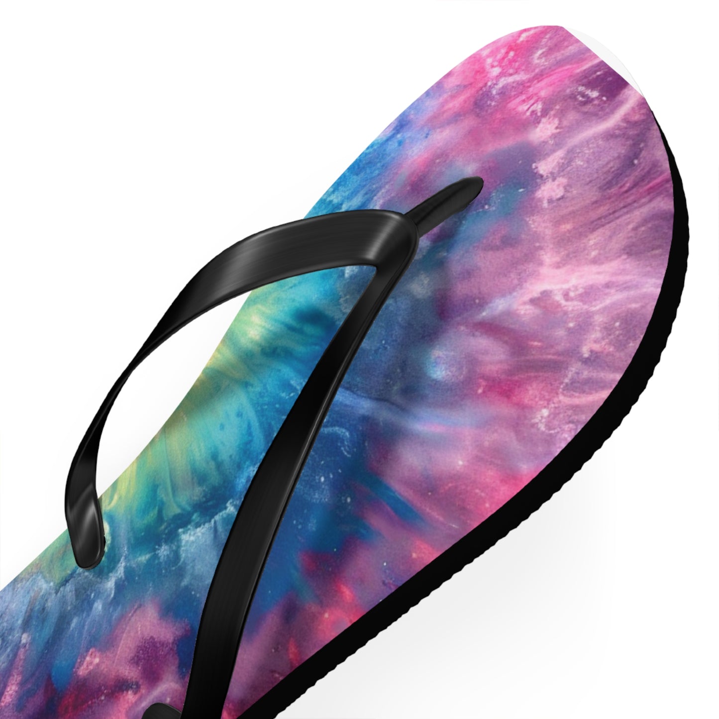Vibrant Tie-Dye Flip Flops - Summer Sandals, Beach Footwear, Festival Wear, Poolside Slippers, Vacation Essentials