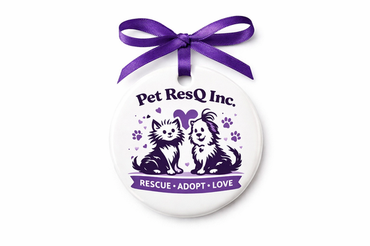 PetResQ, Inc. Rescue • Adopt • Love Ceramic Ornament