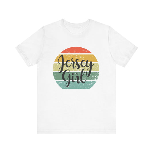 Jersey Girl Vintage Tee, Casual T-Shirt, Summer Top, Gift for Her, Birthday Celebration, Beachwear, Retro Style