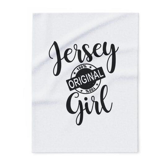 Cozy Jersey Girl Fleece Blanket, Throw Blanket, Home Decor, Gift for Her, Warm Blanket, Jersey Pride