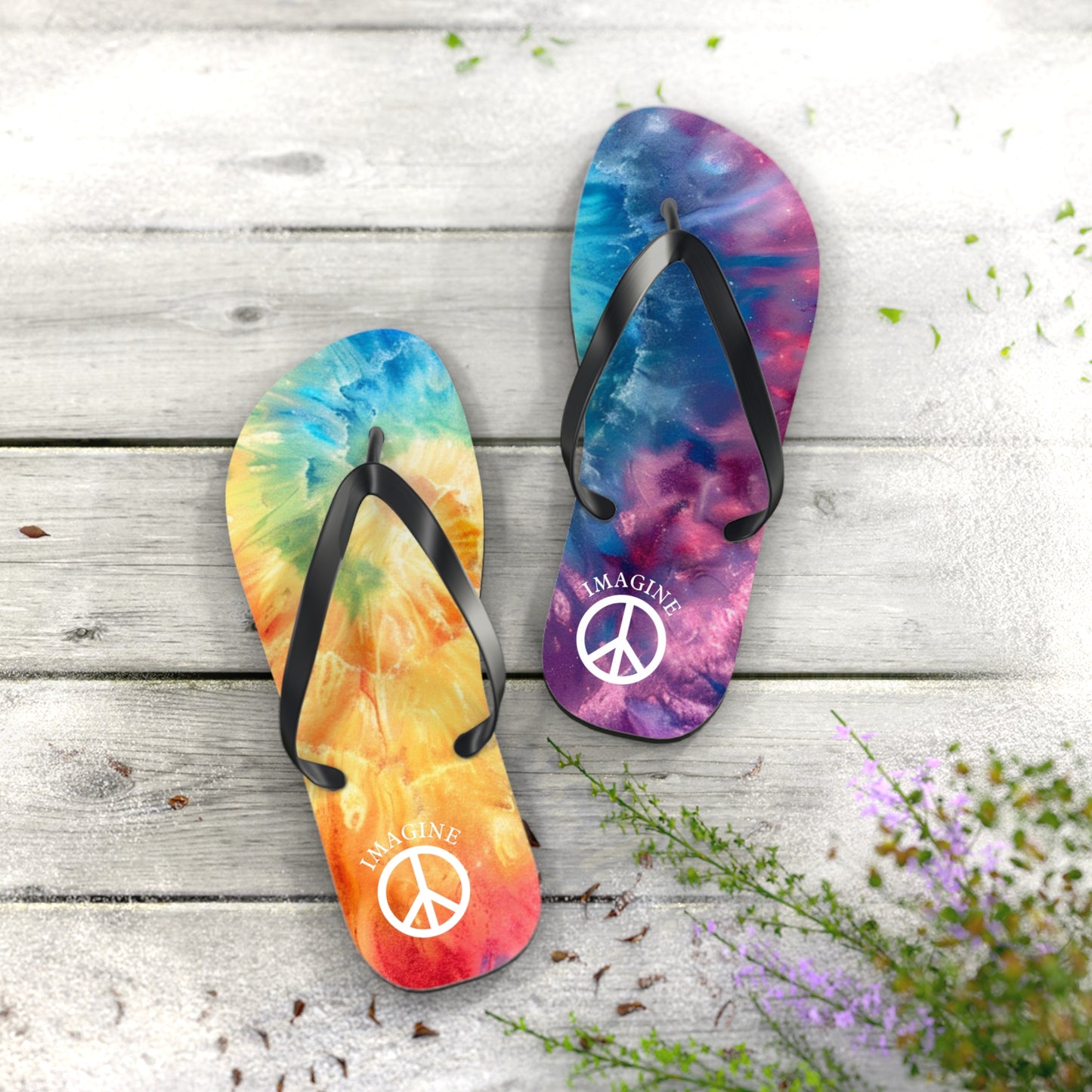 Colorful Tie-Dye Flip Flops | Fun Summer Sandals, Beach Footwear, Festival Shoes, Vacation Essentials, Relaxed Vibe, Gift Idea
