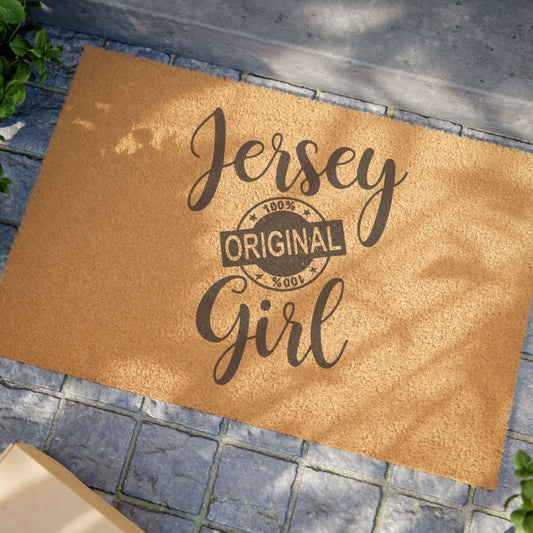 Jersey Girl Doormat | Personalized Home Decor | Entryway Mat | Gift for Her | Housewarming Welcome Mat | Rustic Home Accessory