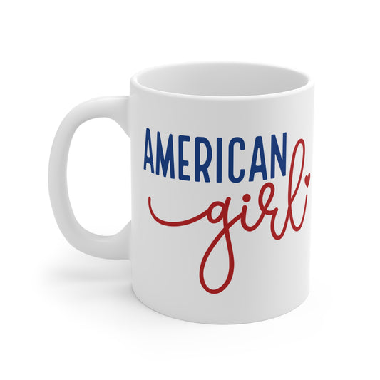 American Girl 11oz Mug - Perfect Gift for Patriotic Celebrations, Birthday or Everyday Enjoyment, Cute Coffee Cup, Red and Blue [...]