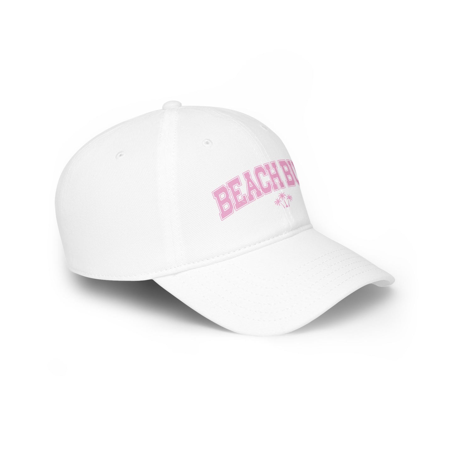 Beach Bum Cap - Casual White Baseball Hat for Summer, Beach Days, Vacation Style, Outdoor Activities, Gift for Sun Lovers