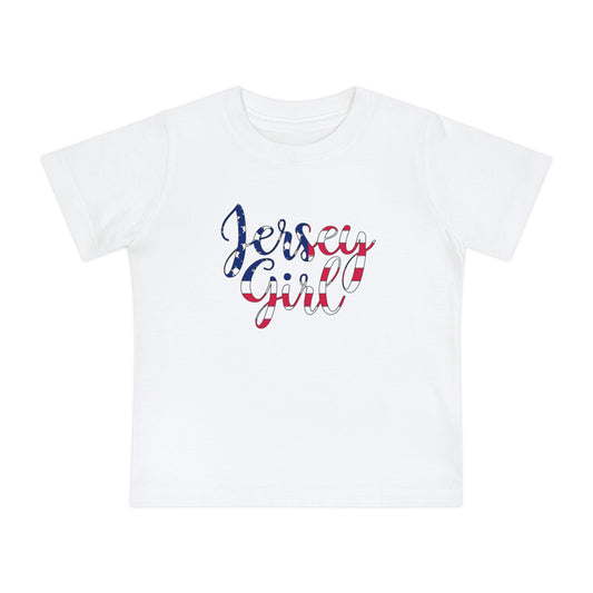 Patriotic Baby T-Shirt, Jersey Girl Tee, Toddler Independence Day Costume, Baby Shower Gift, First Birthday Outfit