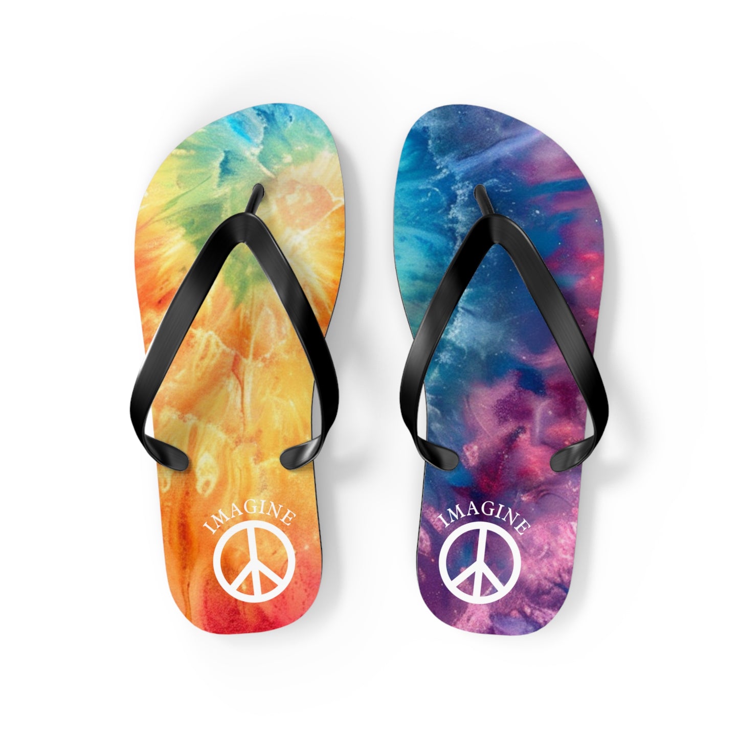 Colorful Tie-Dye Flip Flops | Fun Summer Sandals, Beach Footwear, Festival Shoes, Vacation Essentials, Relaxed Vibe, Gift Idea
