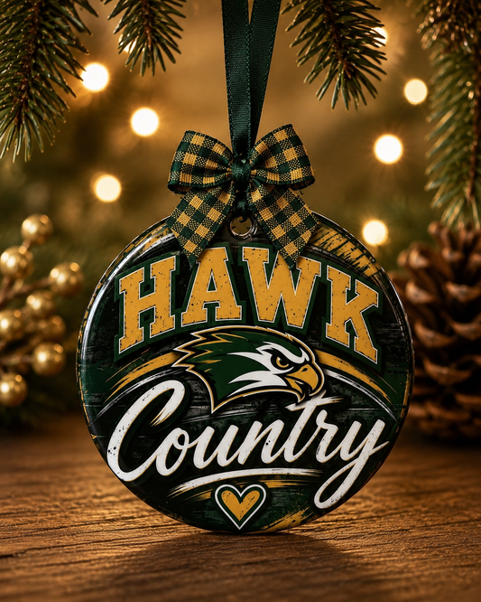 Hawks Country Mascot Ornament