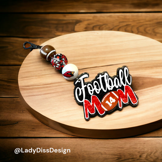 Football Mom Personilzed Keychain