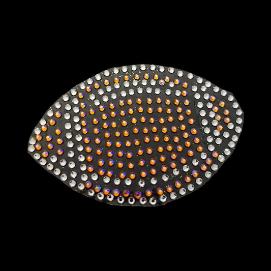 Rhinestone Football Decal – 3.6” x 2.5” Sparkly Sticker for Car Window, Tumbler, Laptop & More