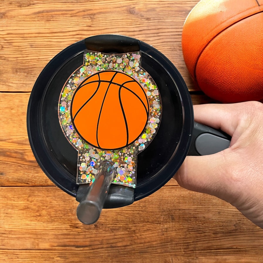 Basketball Glitter 40oz Stanley Topper